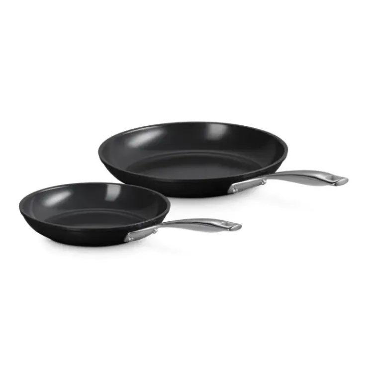 Clearance LE CREUSET Set 2 Poêles Antiadhérentes Essentiel Céramique 24 et 28 cm