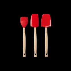 Best LE CREUSET Set de 3 Spatules Silicone Cerise