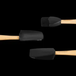 Discount LE CREUSET Set de 3 Spatules Silicone Black Onyx