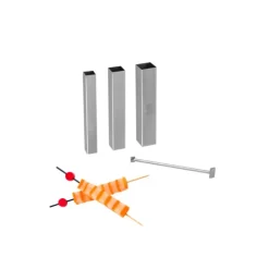 New TELLIER Set Design culinaire, 3 tubes découpoirs carrés + poussoirs