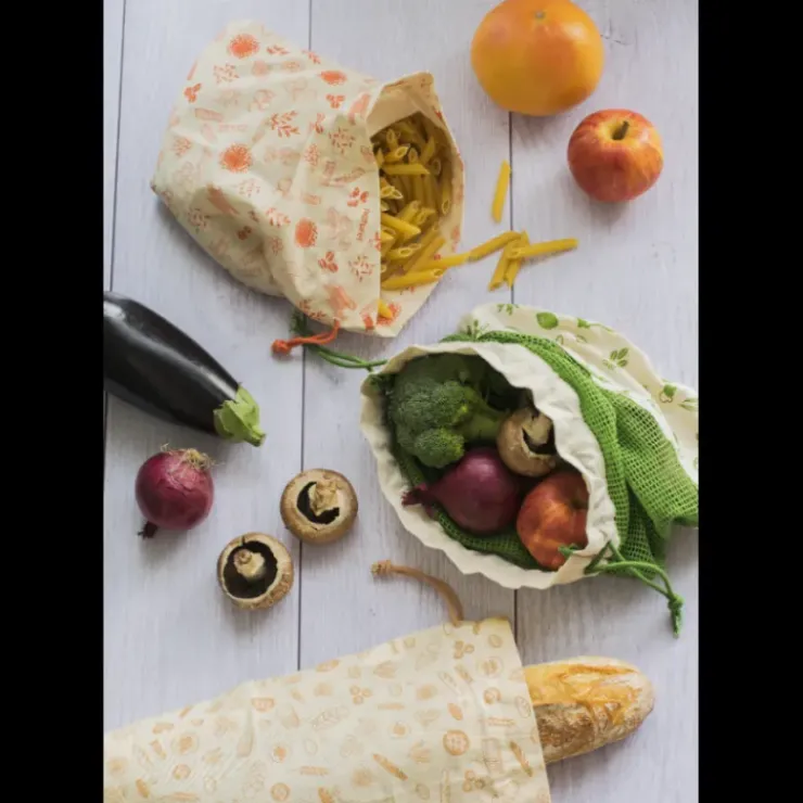 Hot PEBBLY Set Zéro Déchet Coton Bio 3 Pièces