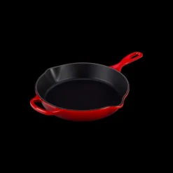 Clearance LE CREUSET Skillet Rond Profond 26cm en Fonte Cerise