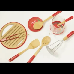 Outlet PEBBLY Spatule de Cuisine Bambou 30 cm Rouge