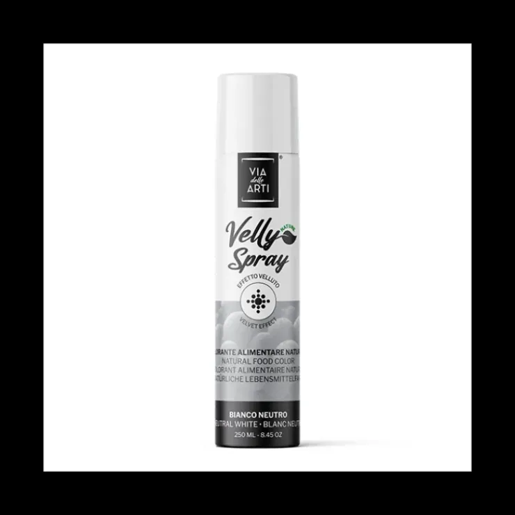 Hot VELLY SPRAY Spray Velours Blanc (Neutre) 250 ml Colorant Alimentaire Pro