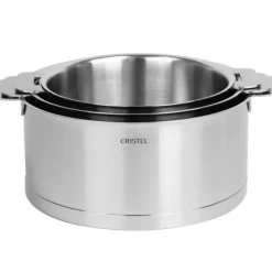 Outlet CRISTEL Série de 3 Casseroles Strate Amovible Inox