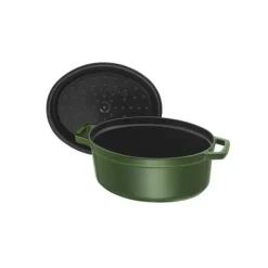Clearance STAUB Cocotte Fonte Ovale 29 cm Vert Basilic Majolique 4,2 L