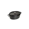 Hot STAUB Cocotte Fonte Ovale 37 cm Noir Mat 8 L