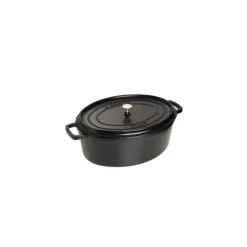 Hot STAUB Cocotte Fonte Ovale 37 cm Noir Mat 8 L