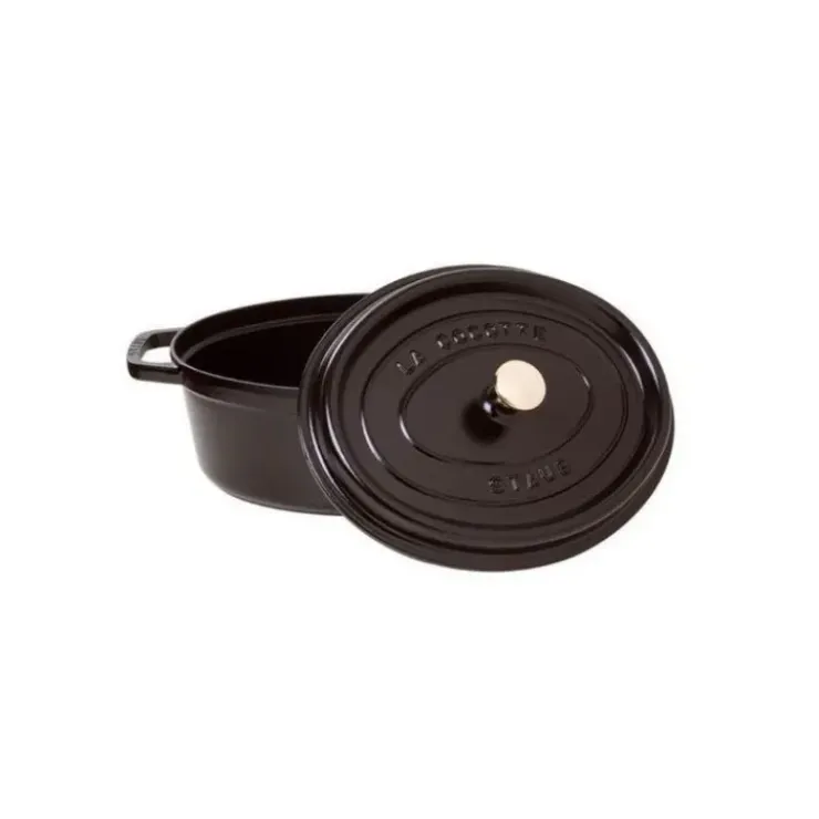 Hot STAUB Cocotte Fonte Ovale 37 cm Noir Mat 8 L