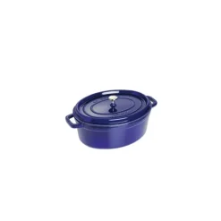 Clearance STAUB Cocotte Fonte Ovale 31 cm Bleu Intense Majolique 5,5 L