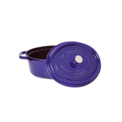 Clearance STAUB Cocotte Fonte Ovale 31 cm Bleu Intense Majolique 5,5 L