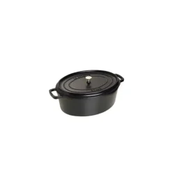 STAUB Cocotte Fonte Ovale 31 cm Noir Mat 5,5 L