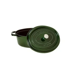 Hot STAUB Cocotte Fonte Ovale 31 cm Vert Basilic Majolique 5,5 L