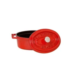 Best STAUB Cocotte Fonte Ovale 33 cm Rouge Cerise 6,7 L