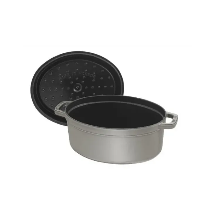 Online STAUB Cocotte Fonte Ovale 15 cm Gris Graphite 0,6 L