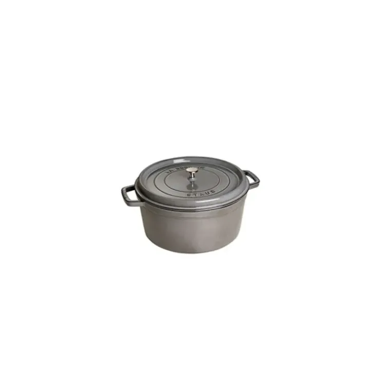 Hot STAUB Cocotte Fonte Ronde 14 cm Gris Graphite 0,8 L