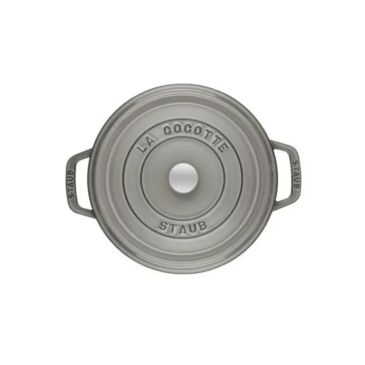 Hot STAUB Cocotte Fonte Ronde 14 cm Gris Graphite 0,8 L