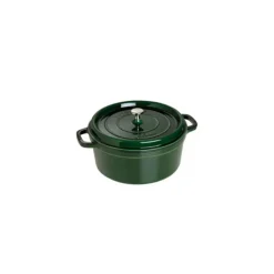 Best STAUB Cocotte Fonte Ronde 24 cm Vert Basilic Majolique 3,8 L