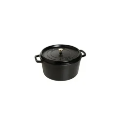 Clearance STAUB Cocotte Fonte Ronde 22 cm Noir Mat 2,6 L