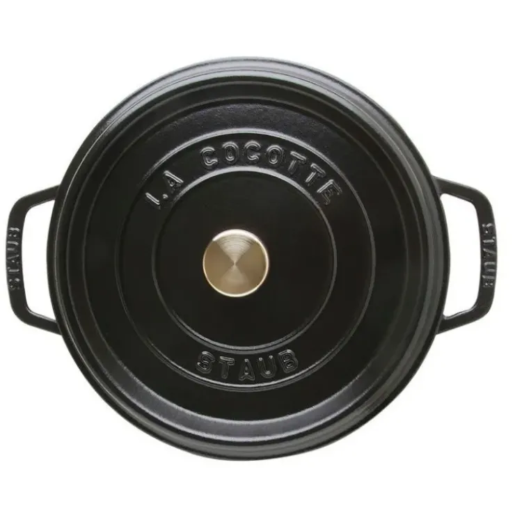 Best STAUB Cocotte Fonte Ronde 20 cm Noir Mat 2,2 L