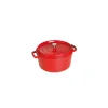 Clearance STAUB Cocotte Fonte Ronde 22 cm Rouge Cerise 2,6 L