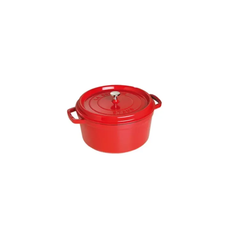 Clearance STAUB Cocotte Fonte Ronde 22 cm Rouge Cerise 2,6 L