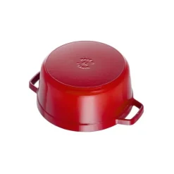 Clearance STAUB Cocotte Fonte Ronde 22 cm Rouge Cerise 2,6 L