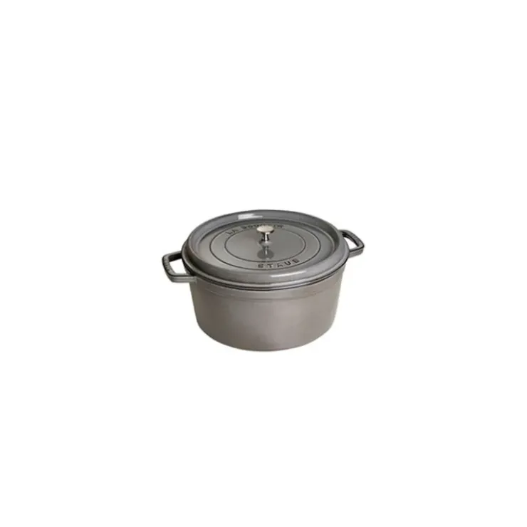 Hot STAUB Cocotte Fonte Ronde 18 cm Gris Graphite 1,7 L