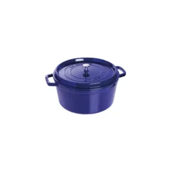 Hot STAUB Cocotte Fonte Ronde 30 cm Bleu Intense Majolique 8,35 L