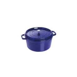 STAUB Cocotte Fonte Ronde 28 cm Bleu Intense Majolique 6,7 L