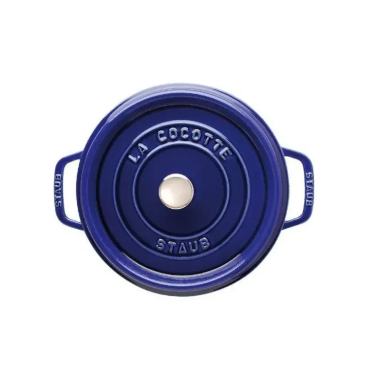 STAUB Cocotte Fonte Ronde 28 cm Bleu Intense Majolique 6,7 L