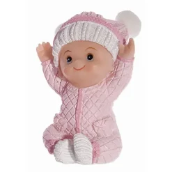 Sale MALLARD FERRIERE Sujet bapteme Fille Pyjama Rose 7,5 cm