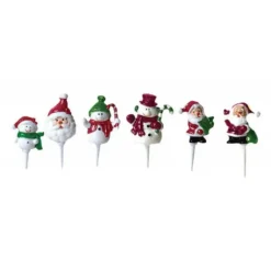 Best CUISINEADDICT Sujets de Noël Rouge sur pique x72