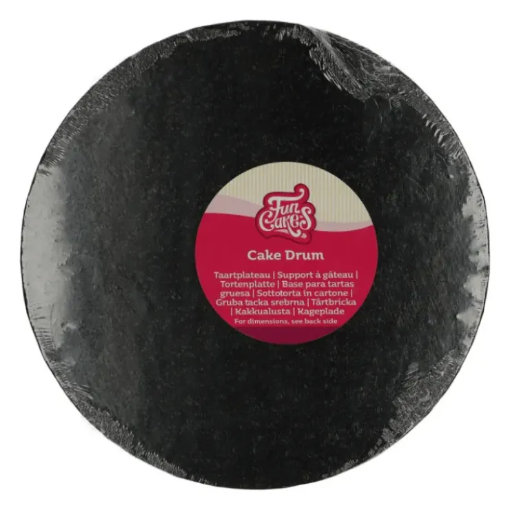 New FUNCAKES Support Gâteau Rond Ø25 x 1,2 cm Noir