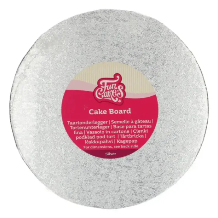 New FUNCAKES Support Gâteau Rond Ø35 x 0,4 cm Argenté