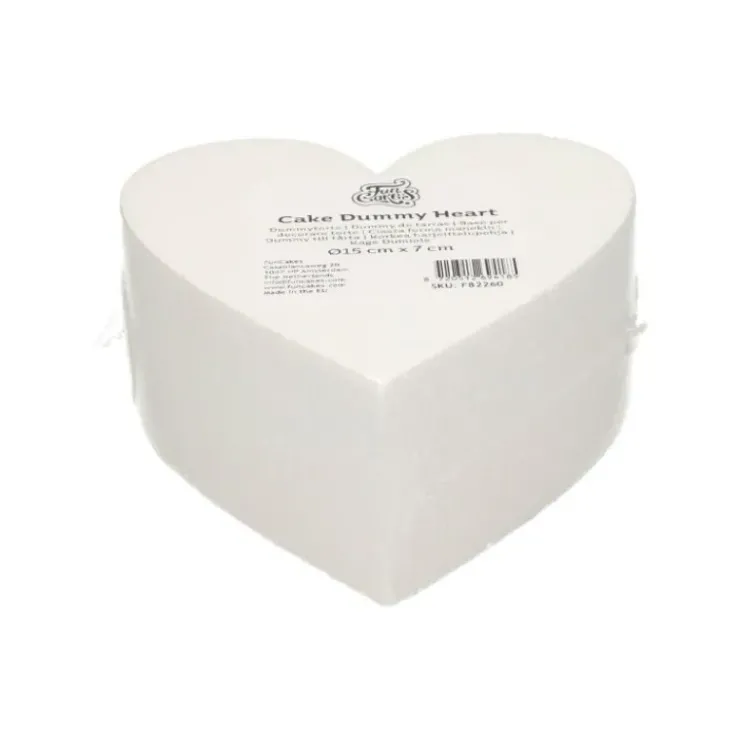 New FUNCAKES Support Polystyrène Cœur Ø 15 cm H 7 cm