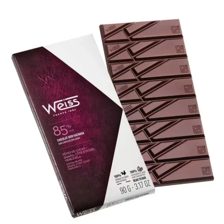 New WEISS Tablette de Chocolat Noir Kacinkoa 85% 90 g