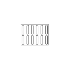 Online PAVONI Tapis Silicone Micro-perforé Éclair 12,5 x 2,5 cm x H 0,5 cm (x12)