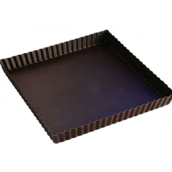 Clearance GOBEL Tarte Carrée bord Cannelé fond fixe