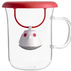 Hot CUISINEADDICT Tasse à Thé avec Infuseur et Couvercle Rouge 400 ml QDO