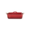 Sale LE CREUSET Terrine Rectangulaire avec presse 28 cm Cerise céramique