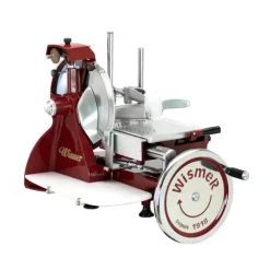 Clearance WISMER Trancheuse à Jambon Manuelle Rétro Rouge 350 mm