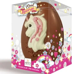 Discount ABTEY Œuf Licorne Chocolat Au Lait 14cm 120g