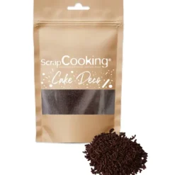 SCRAPCOOKING Vermicelles Chocolat Noir en Sucre 70 g