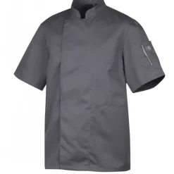 Clearance ROBUR Veste de Cuisine Mixte Anthracite NERO T.1 manche Courte