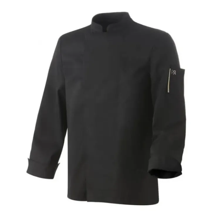 Hot ROBUR Veste de Cuisine Mixte Noire Parement NERO T.3 manches longues