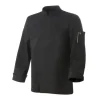 ROBUR Veste de Cuisine Mixte Noire Parement NERO T.6 manches longues