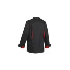 Hot ROBUR Veste de Cuisine Mixte Noire/Rouge BOKO T.0