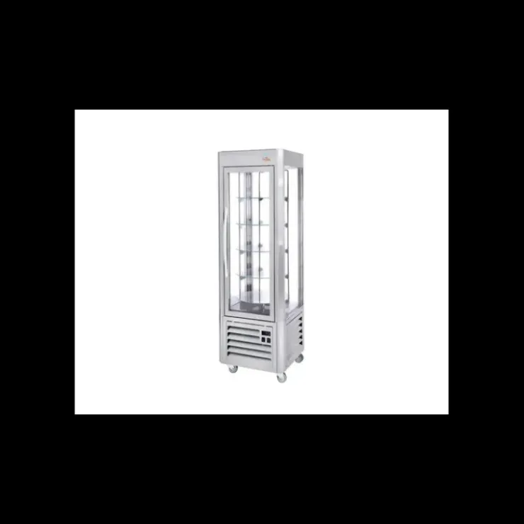 Outlet ROLLER GRILL Vitrine Réfrigérée Verticale 360 L avec 5 Plateaux Tournants Inox