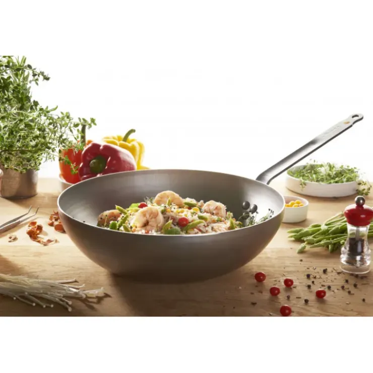 Hot DE BUYER Wok Bombé Ø 28 cm Mineral B